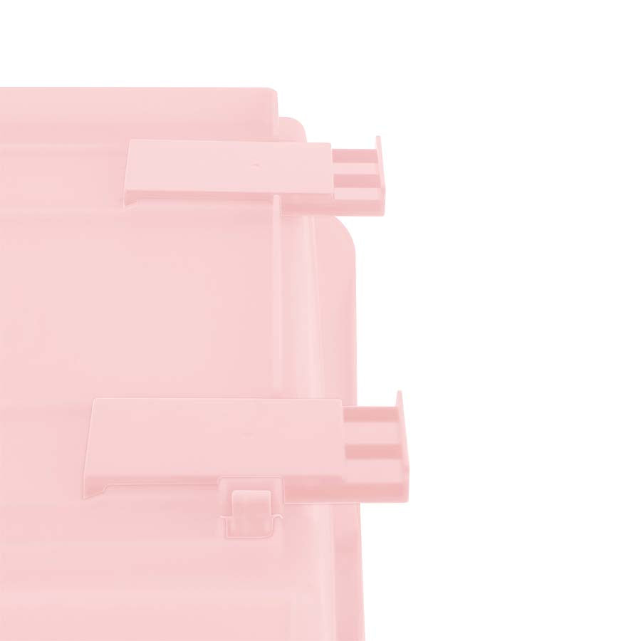 Plastic Rectangle Storage Basket - Pink, 13.8x9.3x7.9"