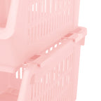 Plastic Rectangle Storage Basket - Pink, 13.8x9.3x7.9"