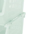 Plastic Rectangle Storage Basket - Green, 13.8x9.3x7.9"