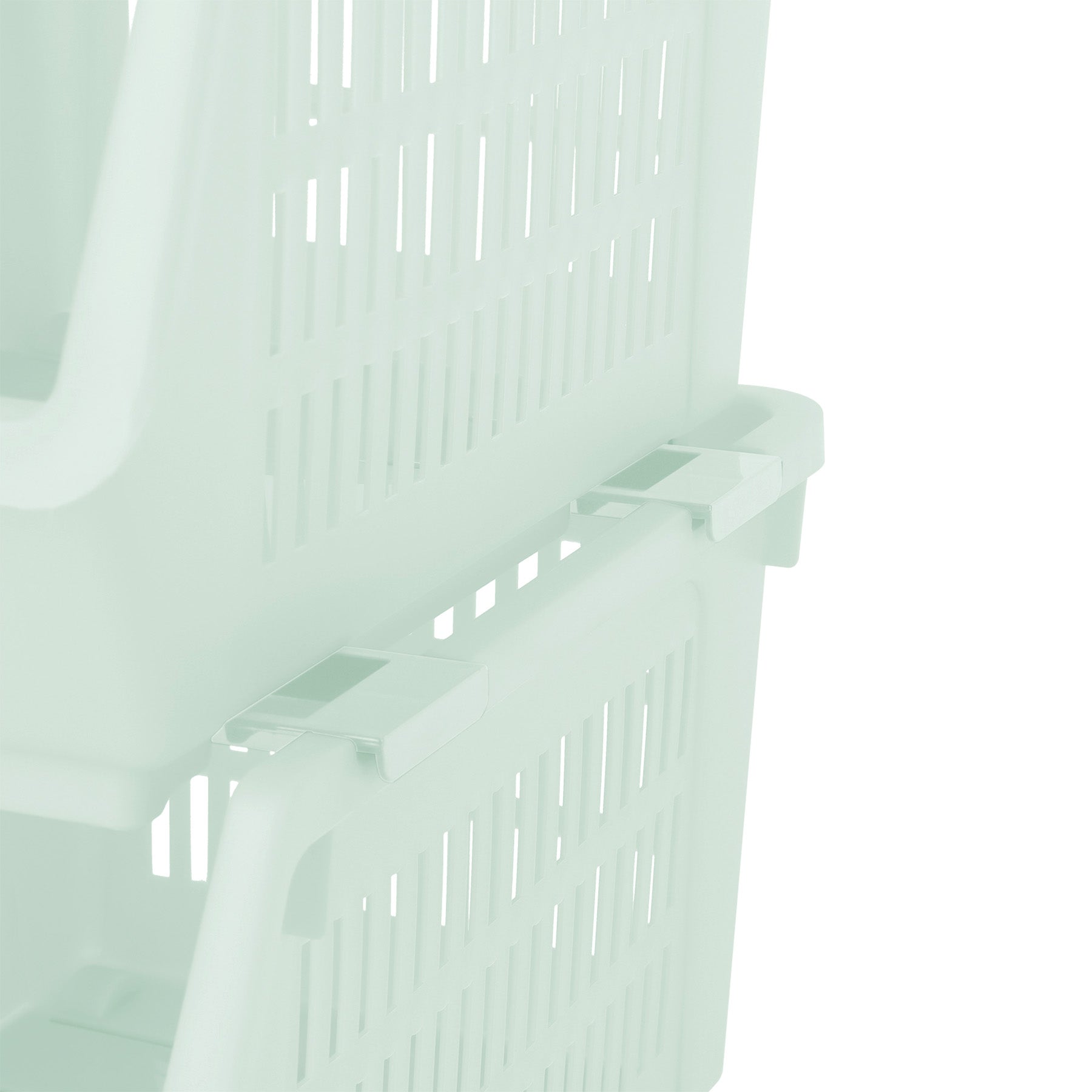 Plastic Rectangle Storage Basket - Green, 13.8x9.3x7.9"