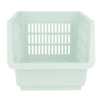 Plastic Rectangle Storage Basket - Green, 13.8x9.3x7.9"
