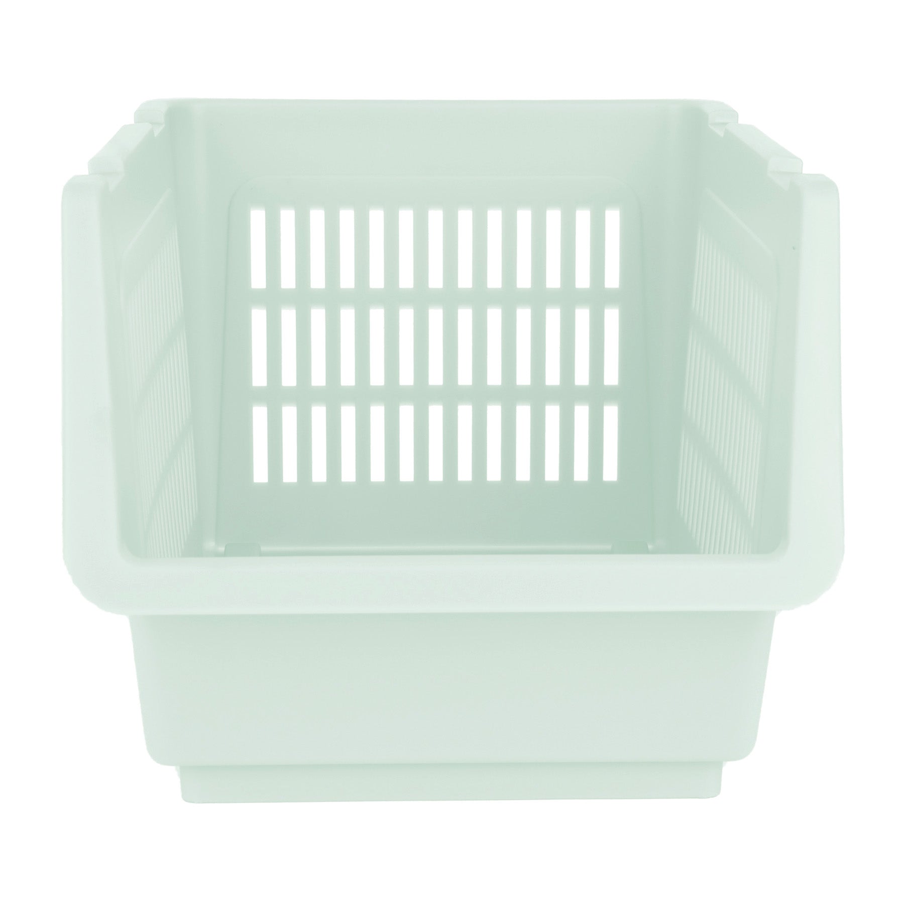 Plastic Rectangle Storage Basket - Green, 13.8x9.3x7.9"