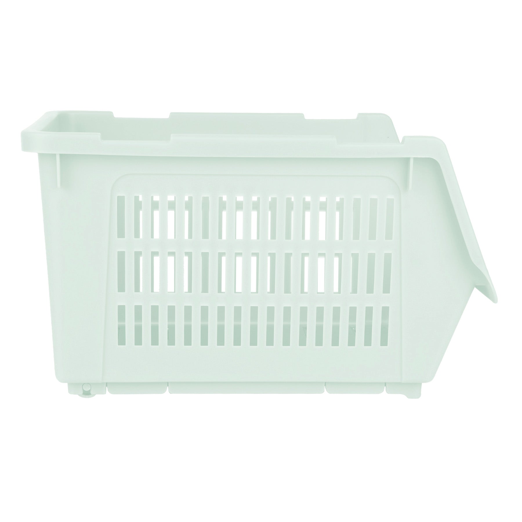 Plastic Rectangle Storage Basket - Green, 13.8x9.3x7.9"