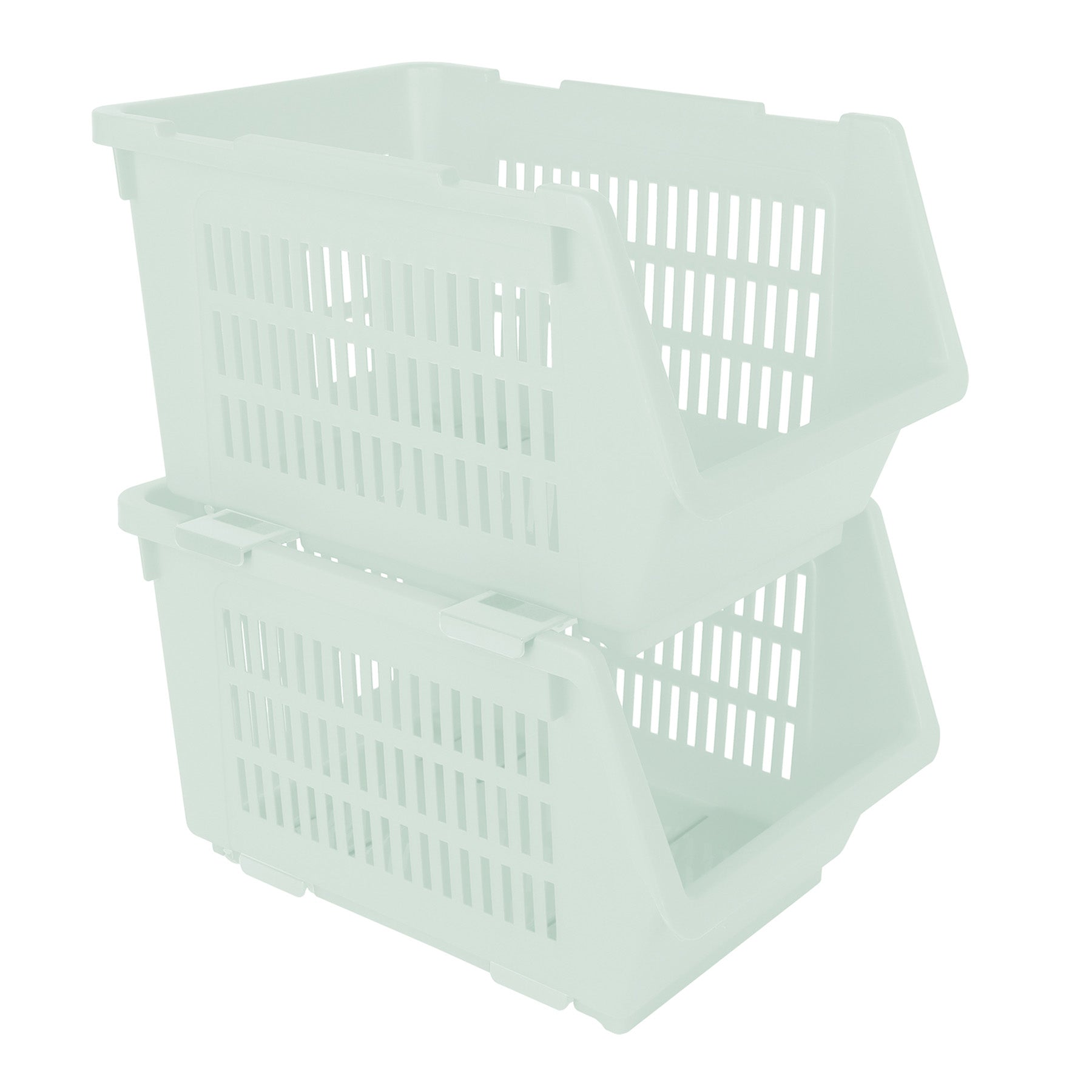 Plastic Rectangle Storage Basket - Green, 13.8x9.3x7.9"
