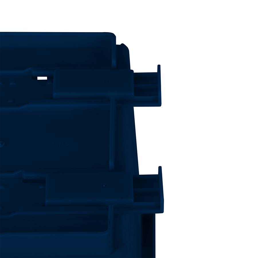 Plastic Rectangle Storage Basket - Blue, 13.8x9.3x7.9"