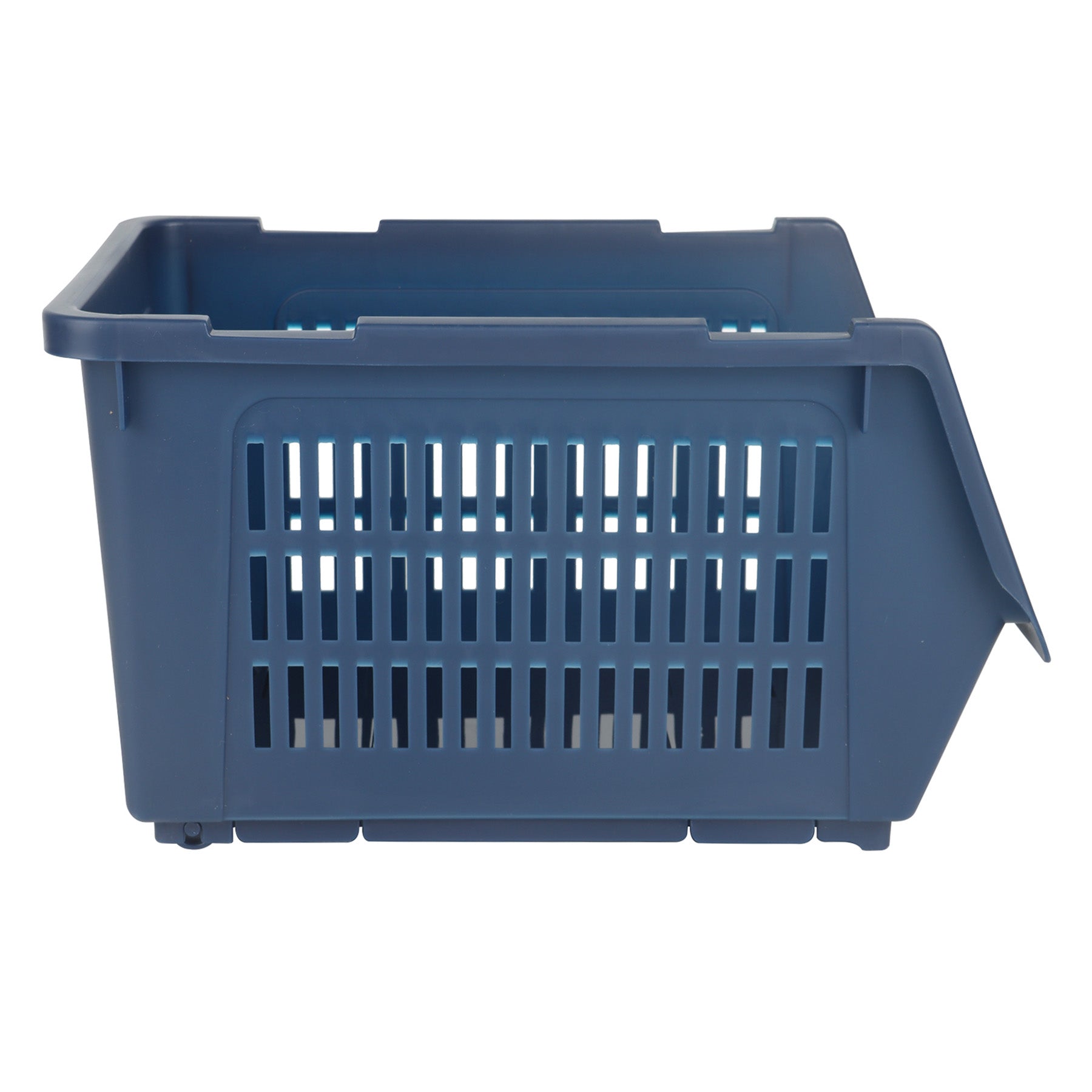 Plastic Rectangle Storage Basket - Blue, 13.8x9.3x7.9"