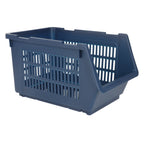 Plastic Rectangle Storage Basket - Blue, 13.8x9.3x7.9"
