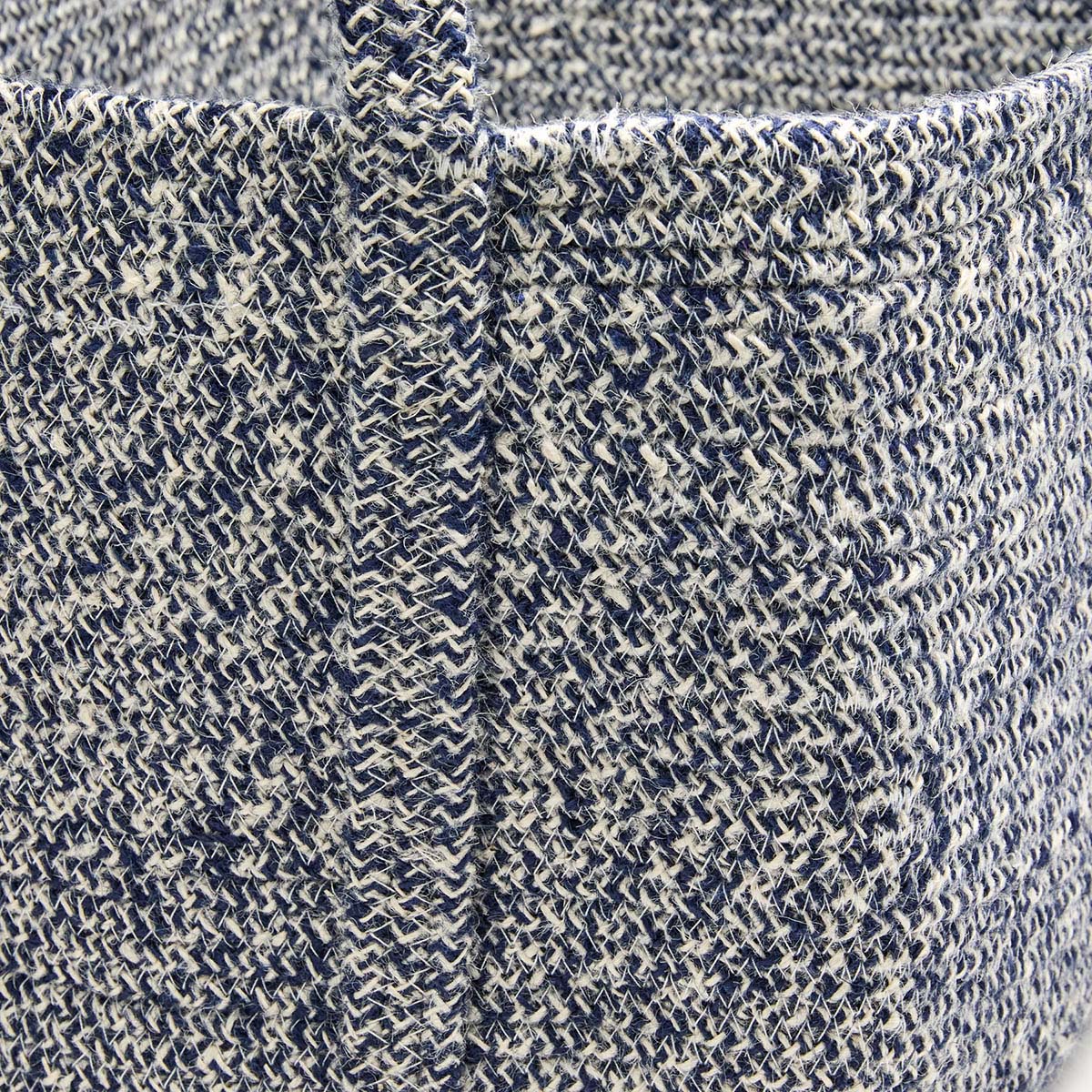 Jute Rectangle Storage Basket - Blue, 18.8x13.5x11.0"