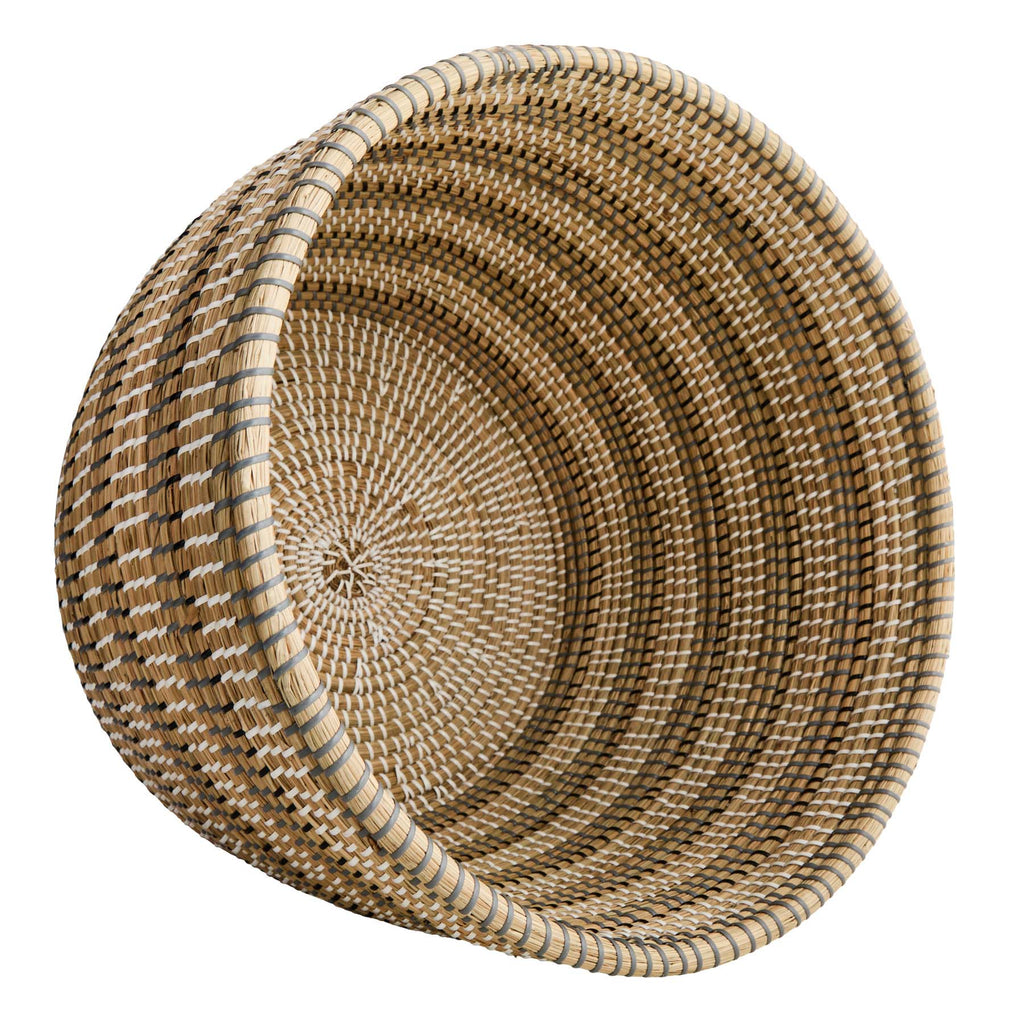Seagrass Round Storage Basket - Multi, 19.8x19.7x24.9"