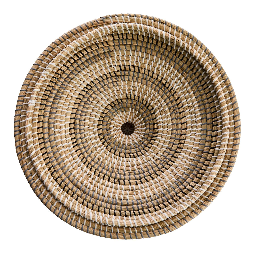 Seagrass Round Storage Basket - Multi, 19.8x19.7x24.9"