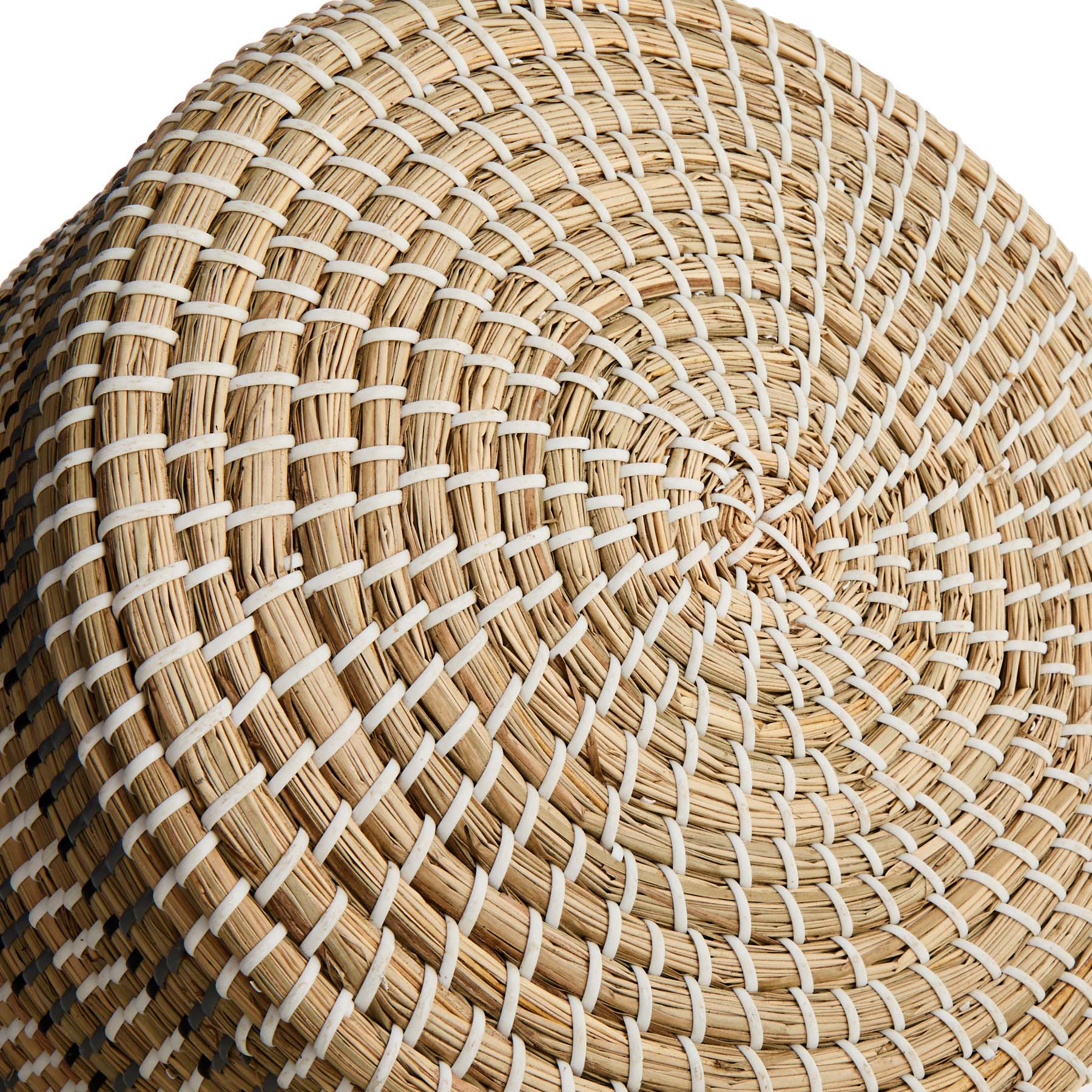 Seagrass Round Storage Basket - Multi, 17.0x17.0x23.4"