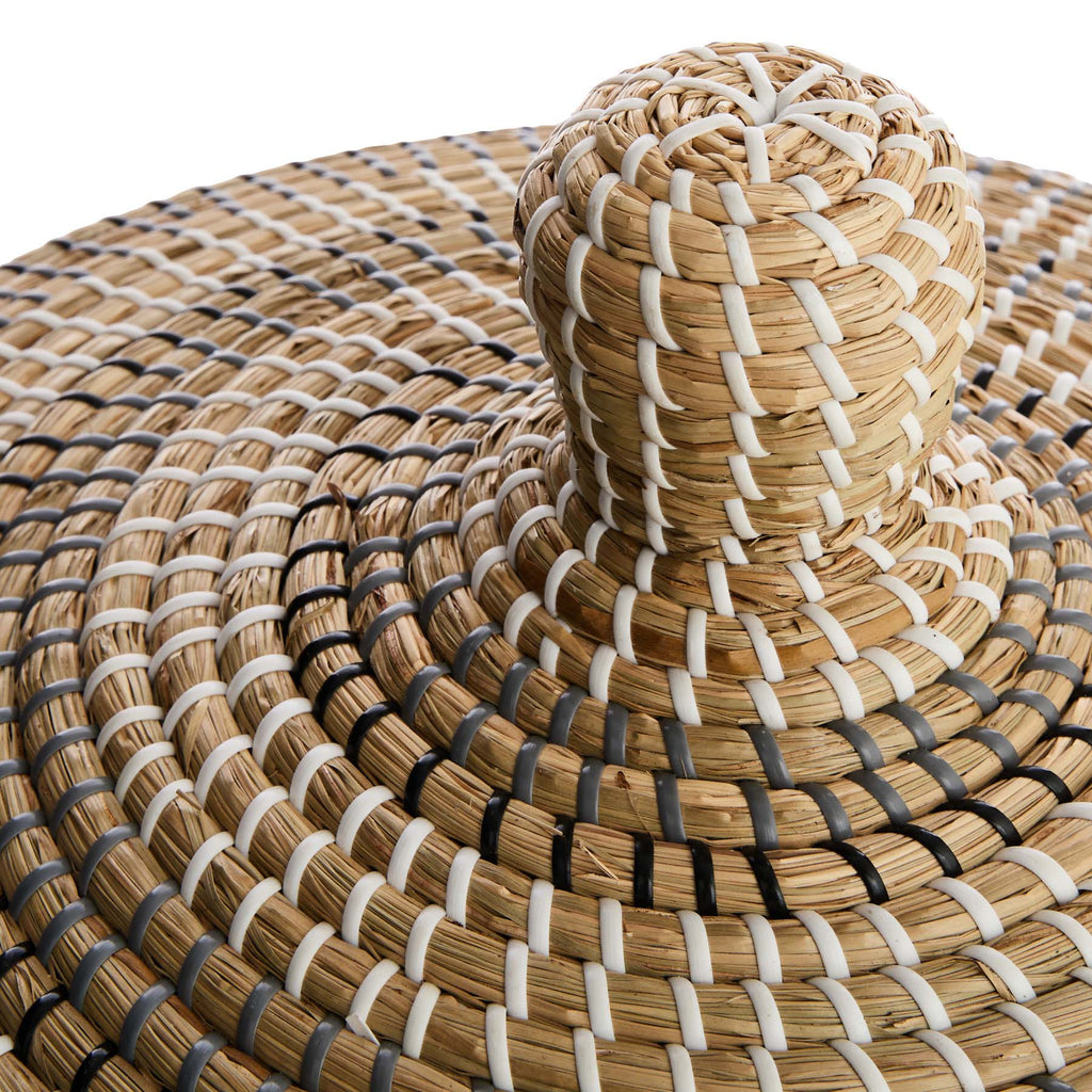 Seagrass Round Storage Basket - Multi, 17.0x17.0x23.4"