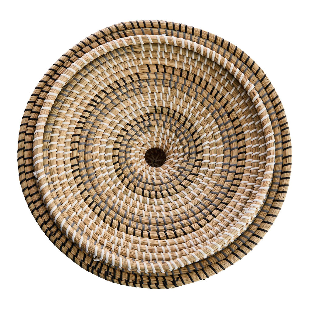 Seagrass Round Storage Basket - Multi, 17.0x17.0x23.4"