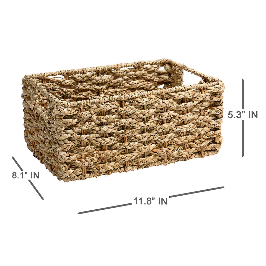 Seagrass Rectangle Storage Basket - Natural, 11.8x8.1x5.3"