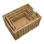 Seagrass Rectangle Storage Basket - Natural, 11.8x8.1x5.3"