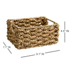 Seagrass Rectangle Storage Basket - Natural, 9.1x7.1x4.5"