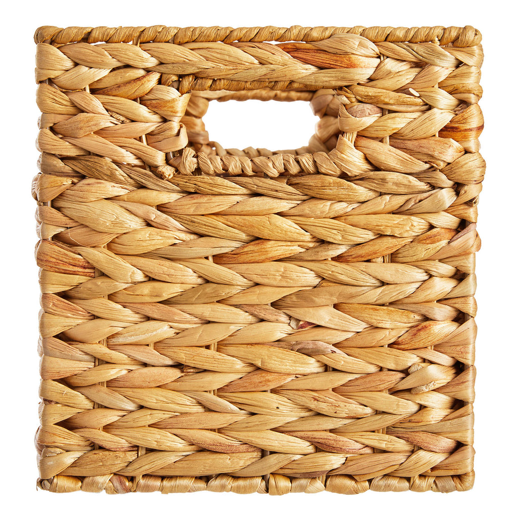 Water Hyacinth Rectangle Storage Basket - Natural, 13.0x9.0x9.5"