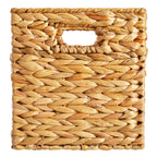 Water Hyacinth Rectangle Storage Basket - Natural, 13.0x9.0x9.5"