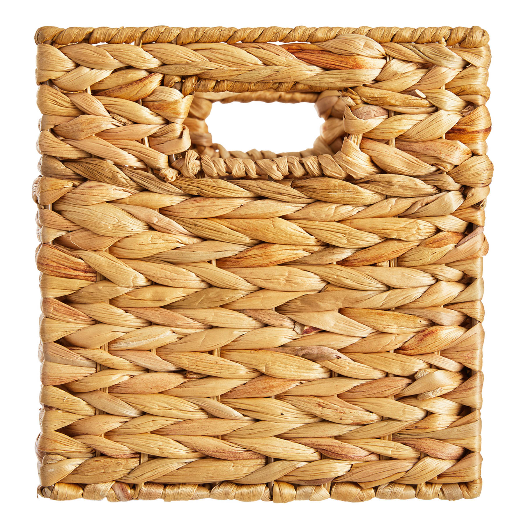 Water Hyacinth Rectangle Storage Basket - Natural, 13.0x9.0x9.5"