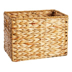 Water Hyacinth Rectangle Storage Basket - Natural, 13.0x9.0x9.5"