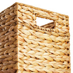 Water Hyacinth Rectangle Storage Basket - Natural, 13.0x9.0x9.5"