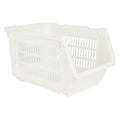 Plastic Rectangle Storage Basket - White, 13.8x9.3x7.9"
