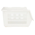Plastic Rectangle Storage Basket - White, 13.8x9.3x7.9"