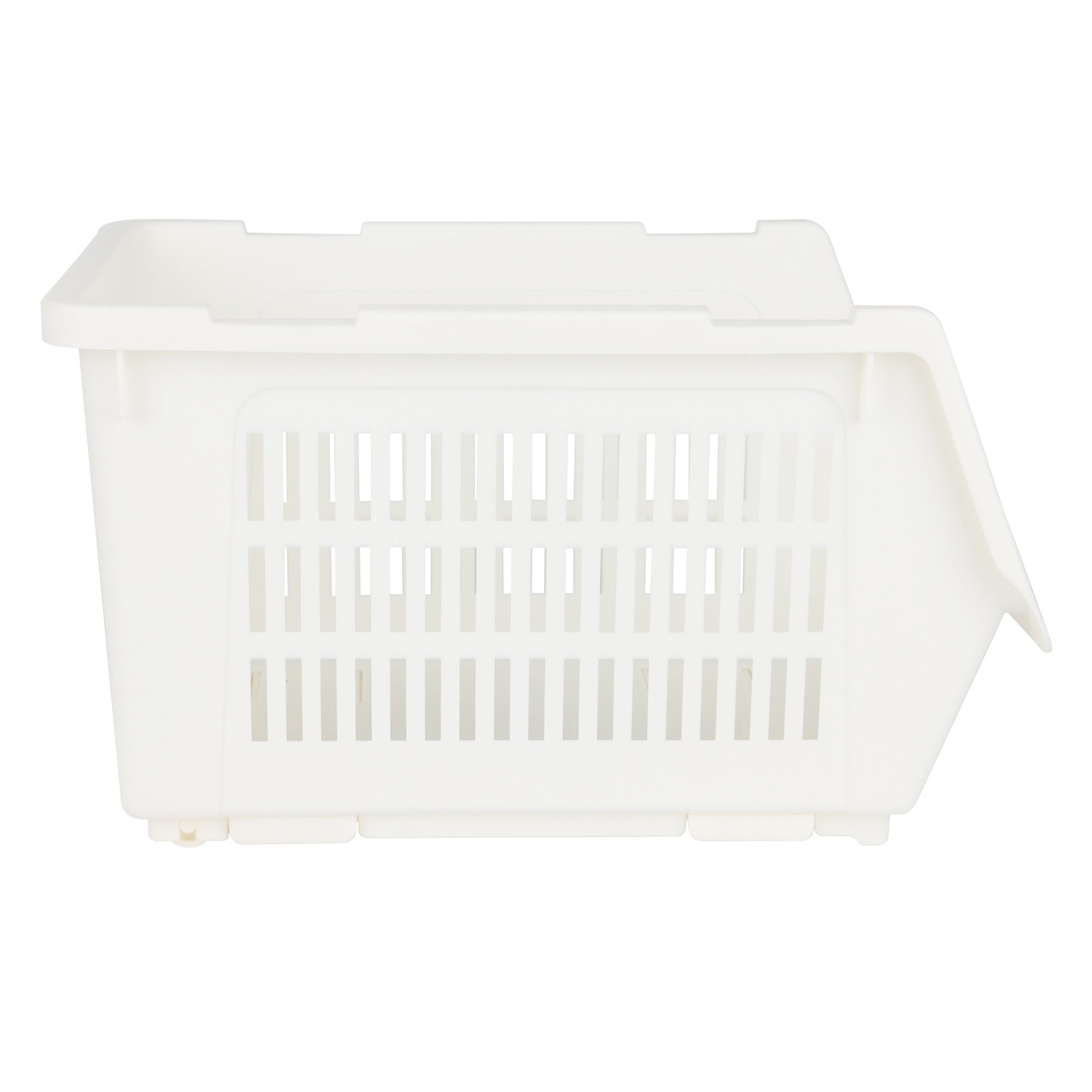 Plastic Rectangle Storage Basket - White, 13.8x9.3x7.9"