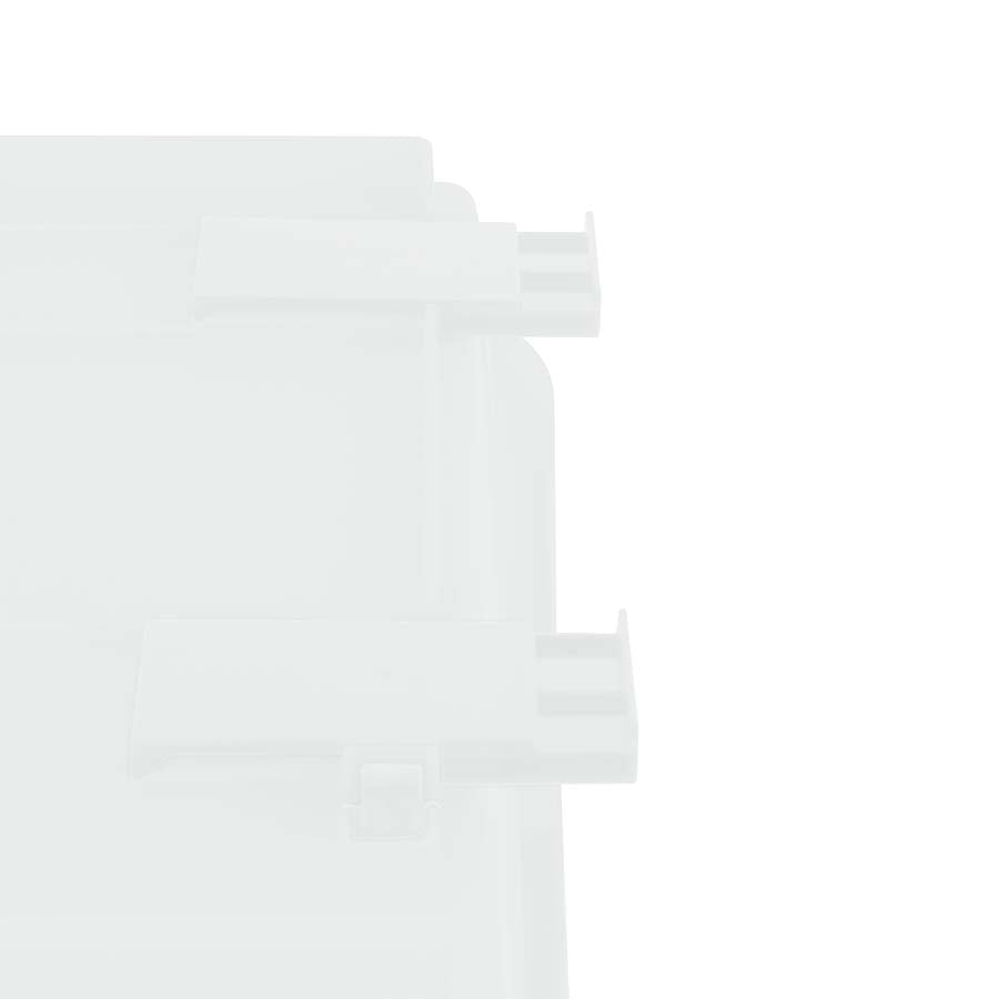 Plastic Rectangle Storage Basket - White, 13.8x9.3x7.9"