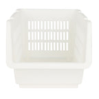 Plastic Rectangle Storage Basket - White, 13.8x9.3x7.9"