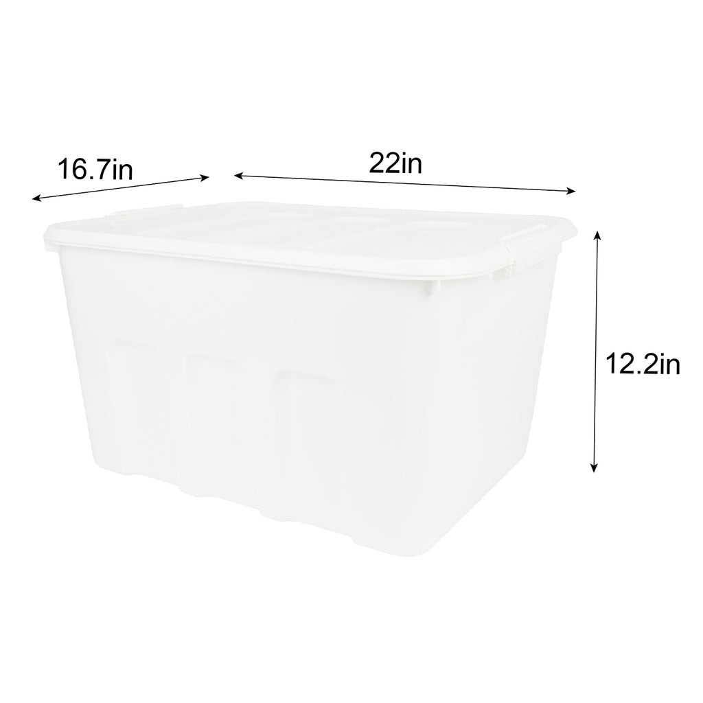 Plastic Storage Basket - White, 22.0x16.7x12.2"