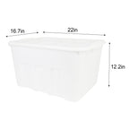 Plastic Storage Basket - White, 22.0x16.7x12.2"