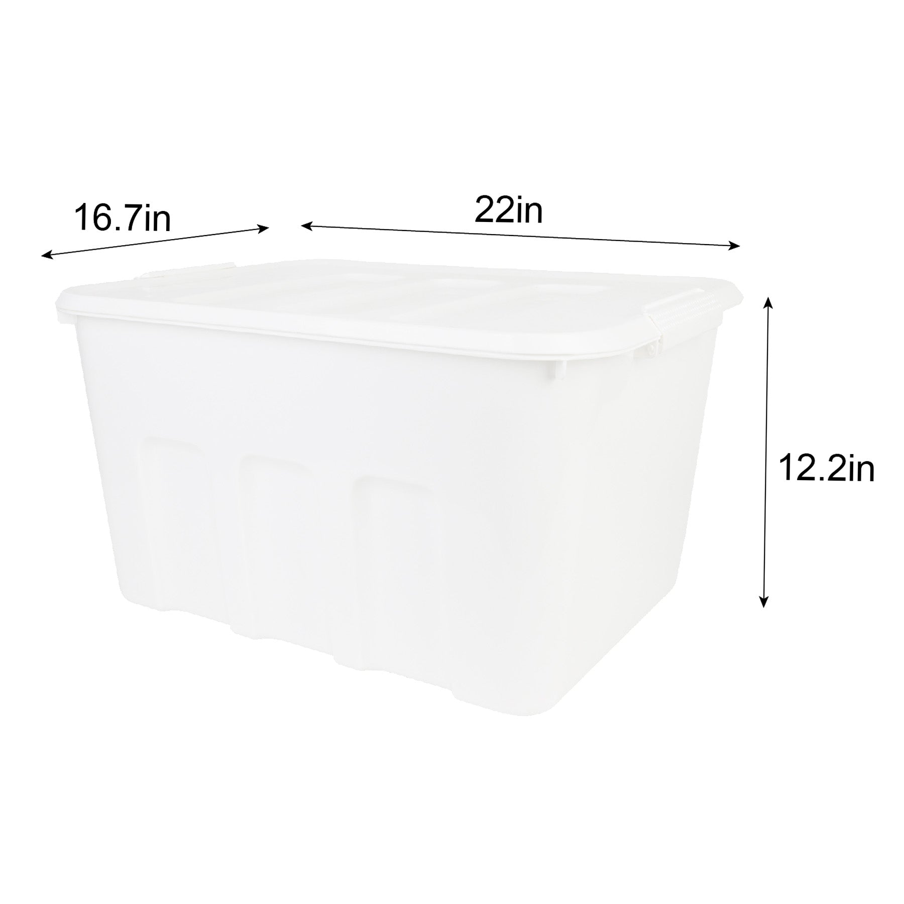 Plastic Storage Basket - White, 22.0x16.7x12.2"